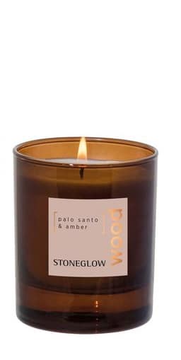 StoneGlow Elements  Wood Scented Candle