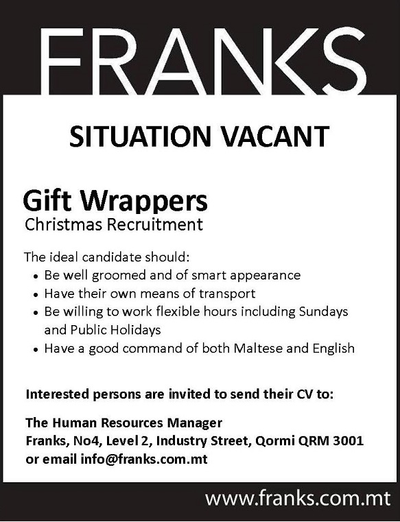 FRANKS is recruiting...