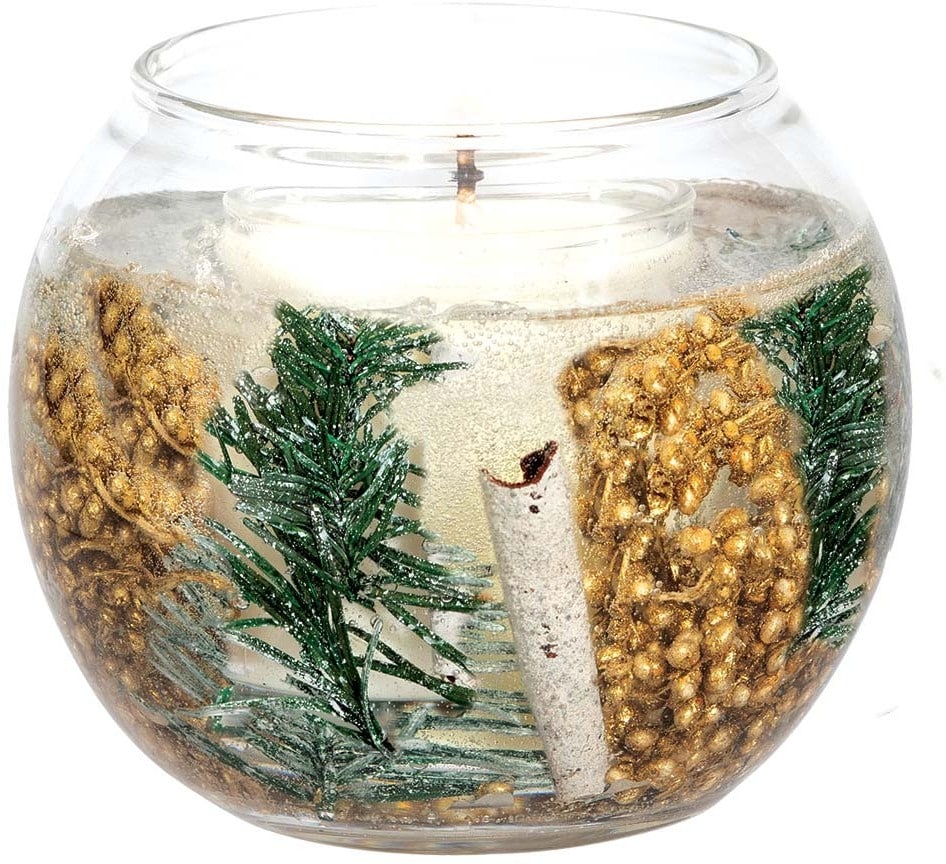 Stoneglow Seasonal Collection - Frosted Woods - Scented Candle - Gel Fishbowl